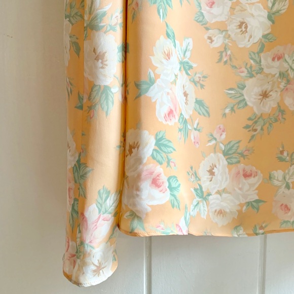 Vintage Lauren Ralph Lauren Silk Floral Maxi Skirt - Picture 2 of 7